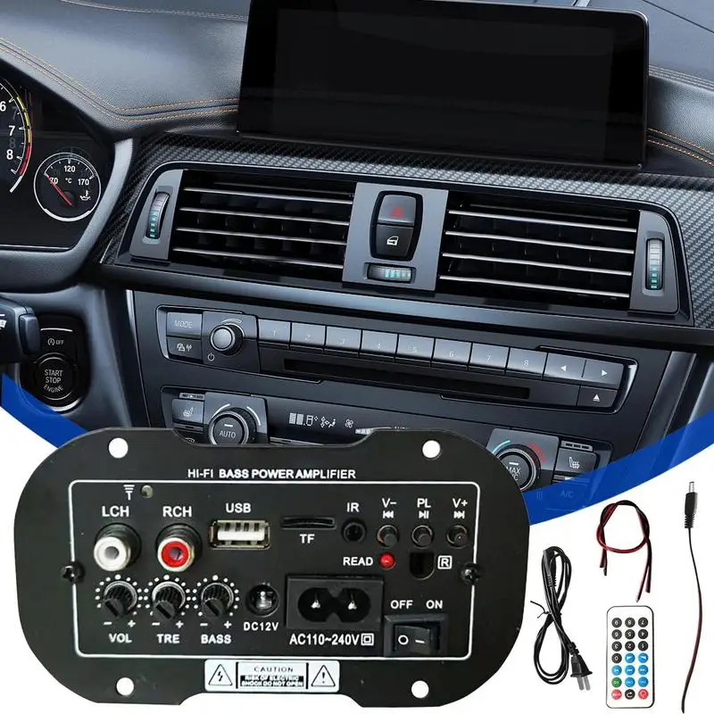 USB مضخم الصوت الناتج محول استعادة المعالج باس الداعم 5 بوصة محول مجلس اللاسلكية مركز الصوت للسيارة #4