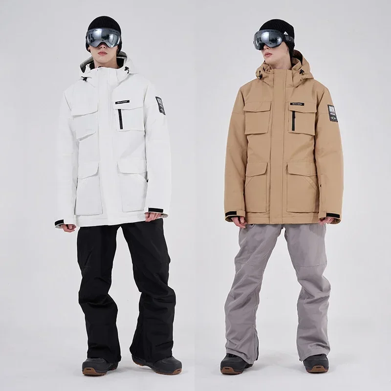 Traje de esquí deportivo para hombre y mujer, ropa transpirable a prueba de viento, impermeable, de algodón, para nieve y Snowboard, 2024