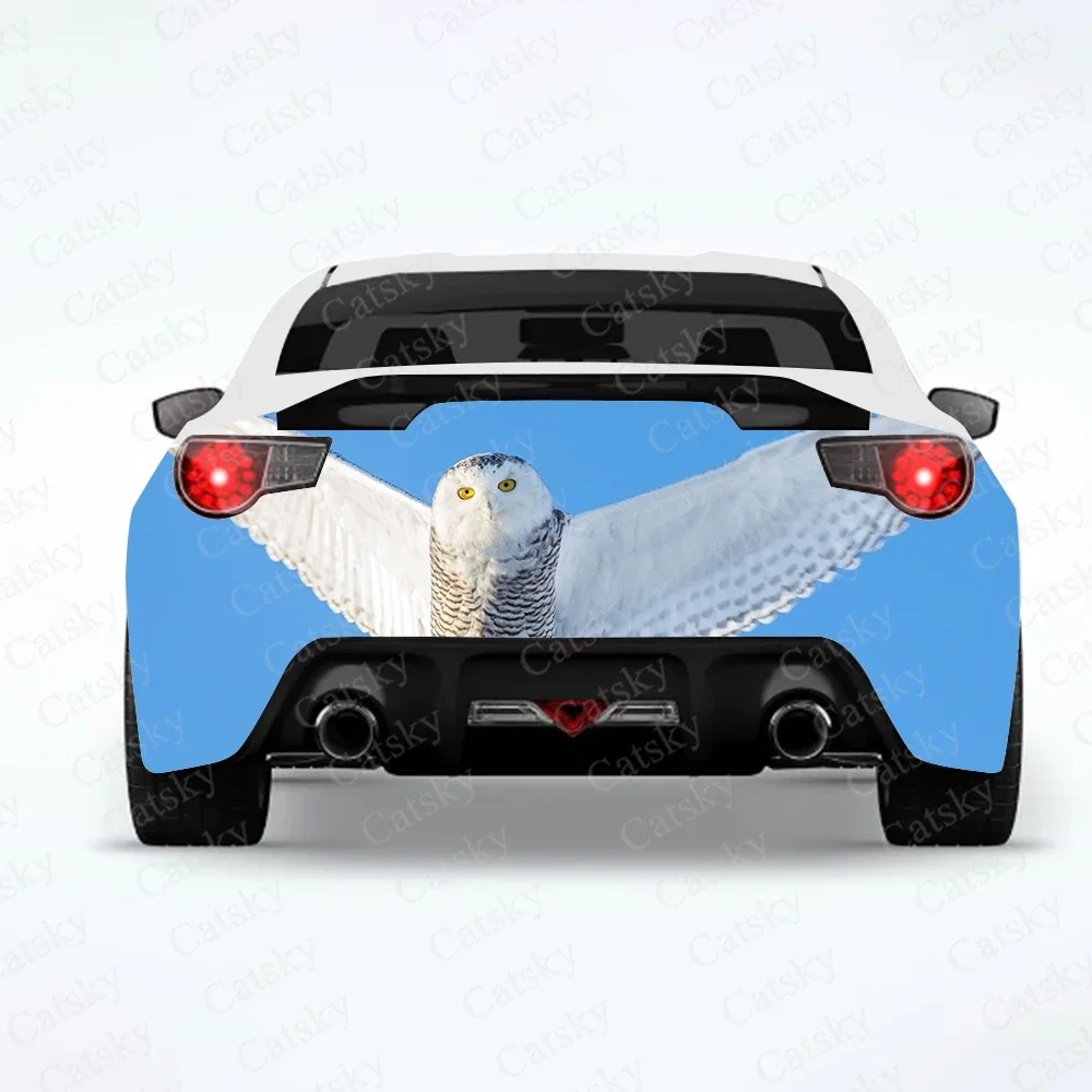 Snowy Owl Animal Car Rear Wrap Car-Stickers Car-Decal Creative Sticker Car-Body Appearance Modification Stickers