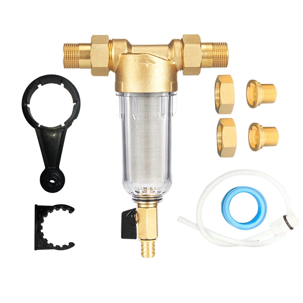 صنابير سخان مياه الصنبور ، فلتر مسبق ، أجهزة ما قبل الماء ، منقي أمامي ، فلاتر ، فولاذ مقاوم للصدأ ، ملحقات أدوات الأجهزة