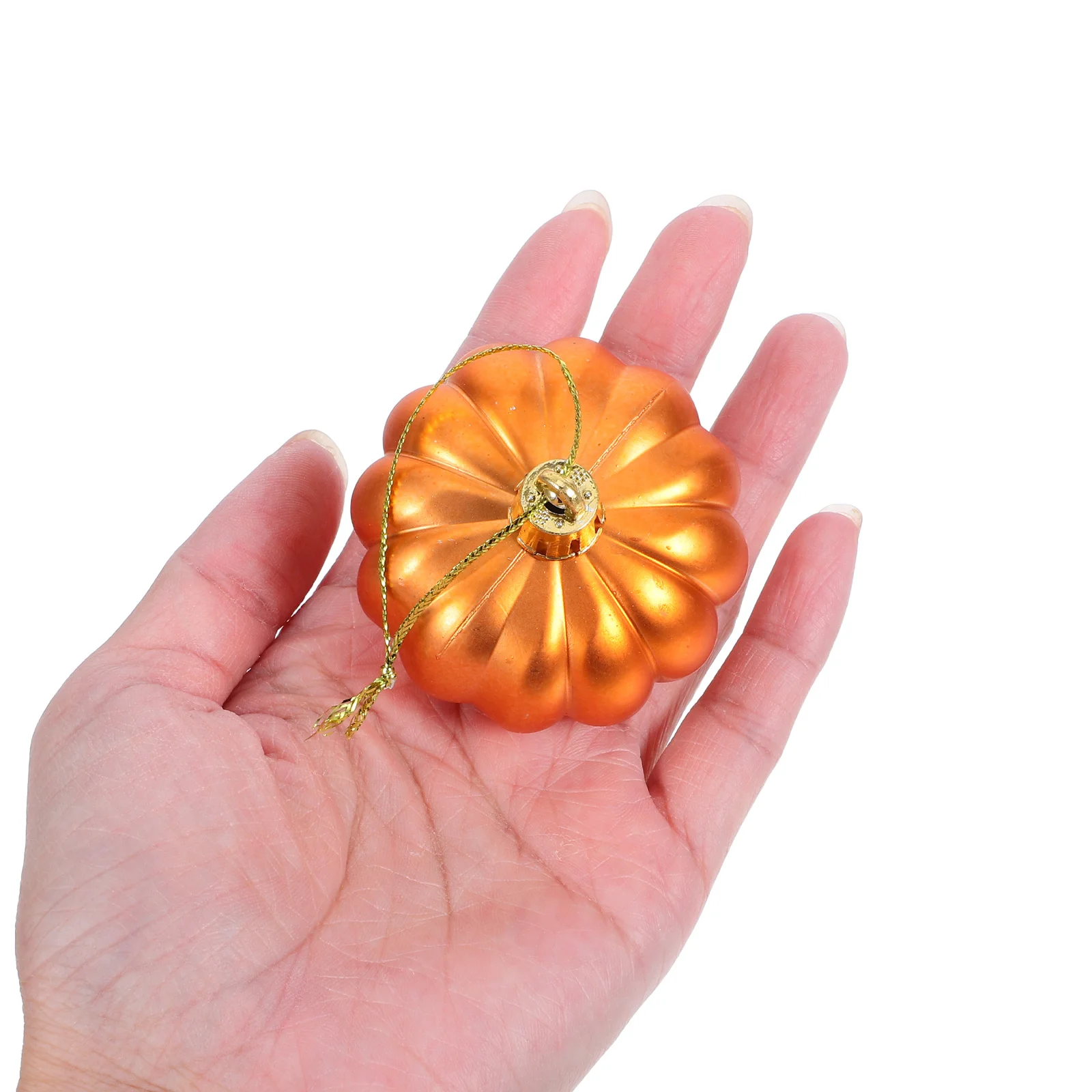 

24Pcs Plastic Pumpkin Hanging Ornaments Lightweight Fall Decorations for Thanksgiving Halloween Party Supplies