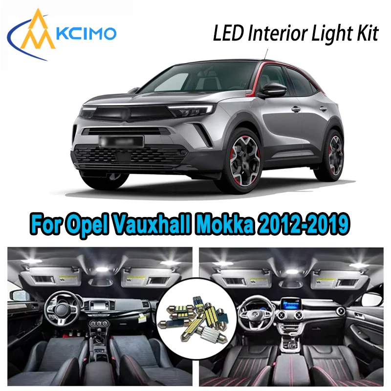 

Premium Bright LED Interior Light Kit for Opel Vauxhall Mokka 2012-2019 2013 2014 Dome Map Trunk Car Lamps with Canbus No Erro