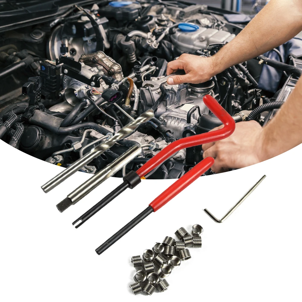 M14 X 1.5 Thread Repair Kit  Compatible 14mm Damaged Threads Automotive Thread Repair Kit