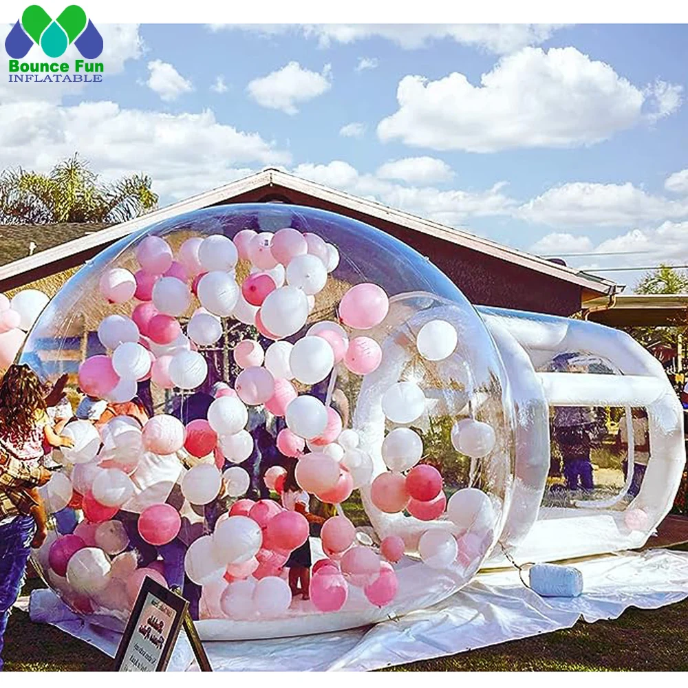 Tente à Bulles Gonflable Transparente 3mdia, Maison à Bulles en PVC 100% avec Souffleur pour ix, Mariage, Tente de Jardin à Ballons Transparents