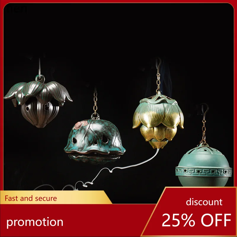 Cz agarwood backflow incense ornament for home hanging scent ball cut out sandalwood backflow zen ornament