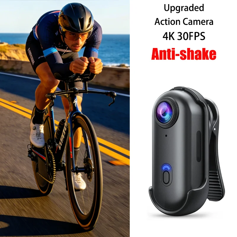 

Pocket 4K Anti Shake Mini Magnetic EIS Camera Cycling Motorcycle Outdoor Sports Waterproof Vlog Recorder Helmet Bike Action Cam