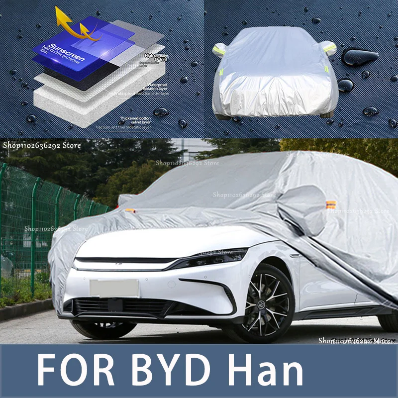 

For BYD HAN Outdoor Protection Full Car Covers Snow Cover Sunshade Waterproof Dustproof Exterior Car accessories