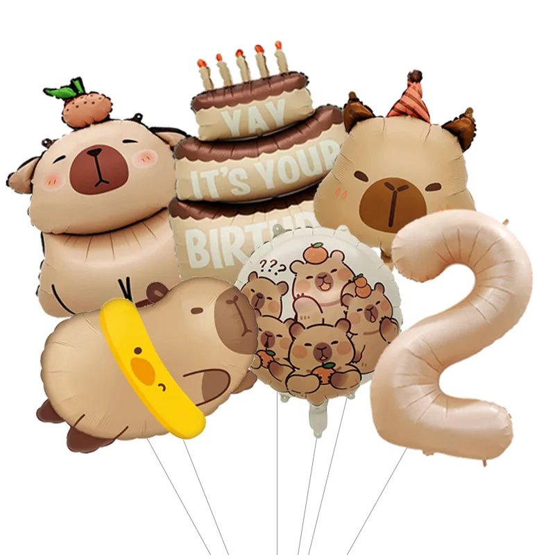 High Quality Latex Capybara Printed Balloon Set Durable Animal Themed Decor Balloons for All Kinds of Birthday Party Decoration view 3