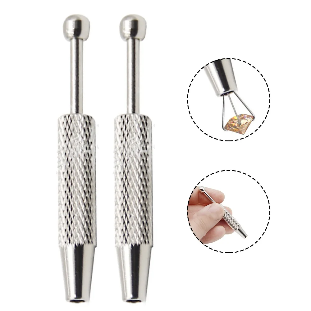 2pcs 4 Claws Jewelry Tweezer Jewelry Holder Pick Up Tool Diamond Gems Beads Small Screws Parts Holder Tweezer Catcher Grabbers