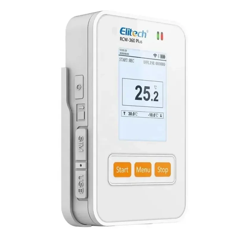 New Elitech RCW-360 Plus Plastic Material Real Time Monitoring Temperature and Humidity Data Logger with TFT Screen 4G/WIFI