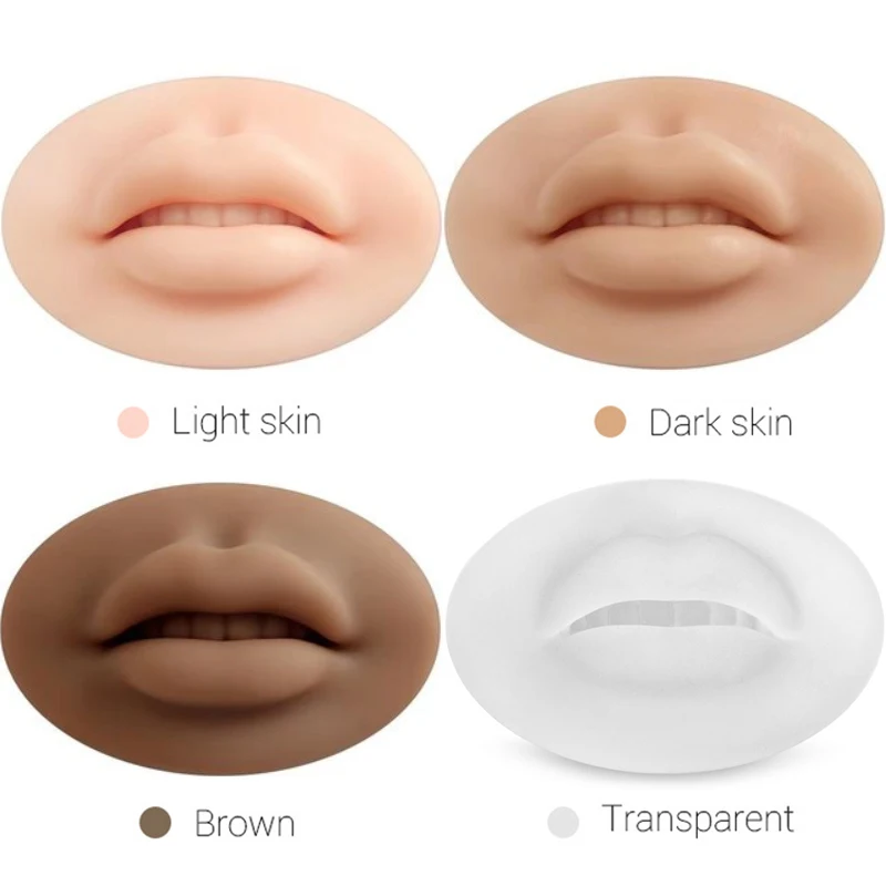 Lip Tattoo Practice Skin Microblading Reusable 5D Silicone Practice Lips Skin For PMU Beginner Training Tattoo Permanent Makeup