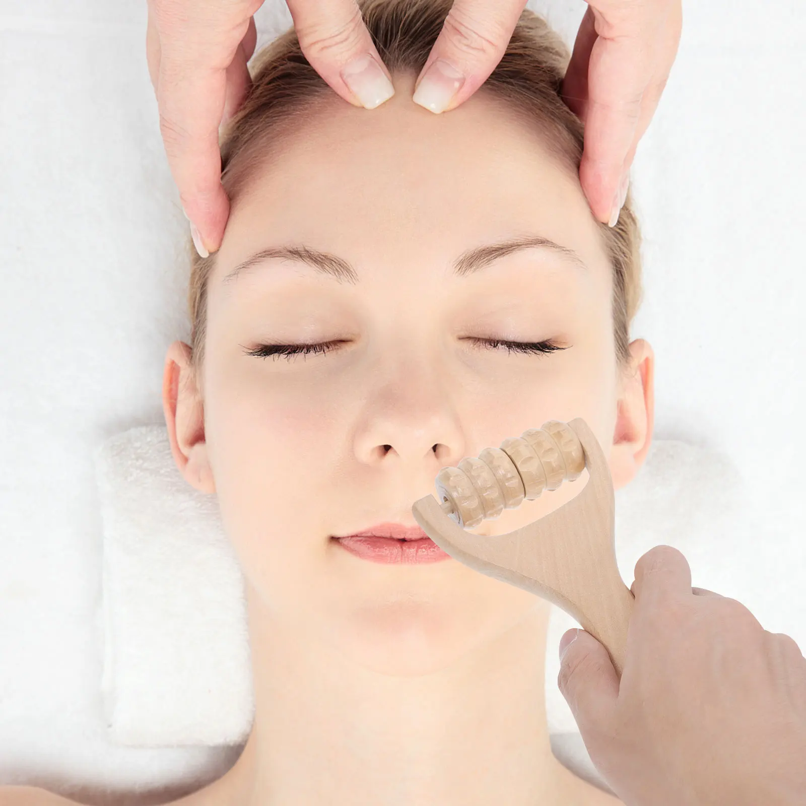 

3pcs Massager Manual Tool Roller Wood Therapy Face Neck Foot Wood Therapy Massage Tools Rollers Skincare Wooden