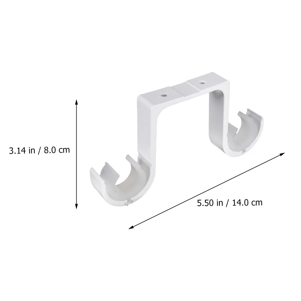 

Top-mounted Curtain Rod Bracket Heavy Duty Double Layer Ceiling Mounted Home Decor Window Dressing Holder for Bedroom