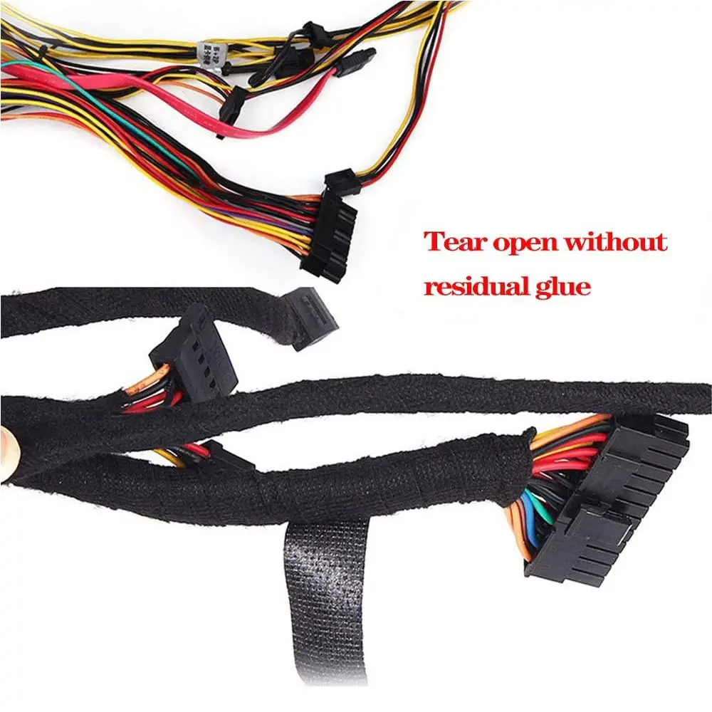 15/25M Insulation Automotive Cable Fixed Wrapping Tape Cloth Fabric Wire Harness Tape Adhesive Heat-resistant