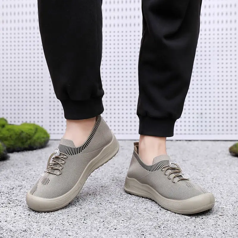 

Мужские повседневные кроссовки цвета хаки, быстросохнущая спортивная обувь без шнуровки для мужчин, оригинальная модная обувь для пешего туризма, треккинга, прогулок, дизайнер всех брендов