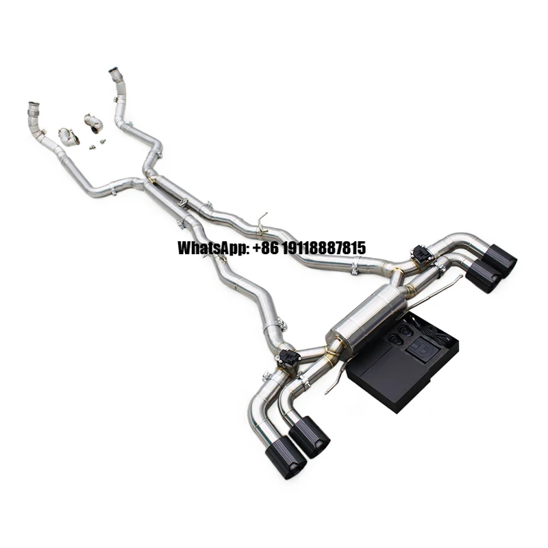 

Yooking Full Exhaust for BMW M8 F91/F92/F93 4.4TT 2019-2023 Straight-through Downpipe Valved Catback Muffler With MP Tips