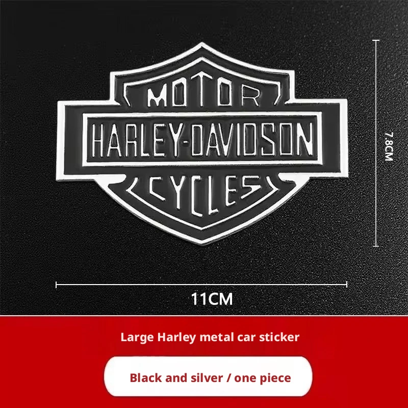 Image of Aluminium Auto Motorrad Metall Totenkopf Aufkleber Auto Front- und Heckteil Kraftstofftankabdeckung für Harley Davidson Modifikationszubehör