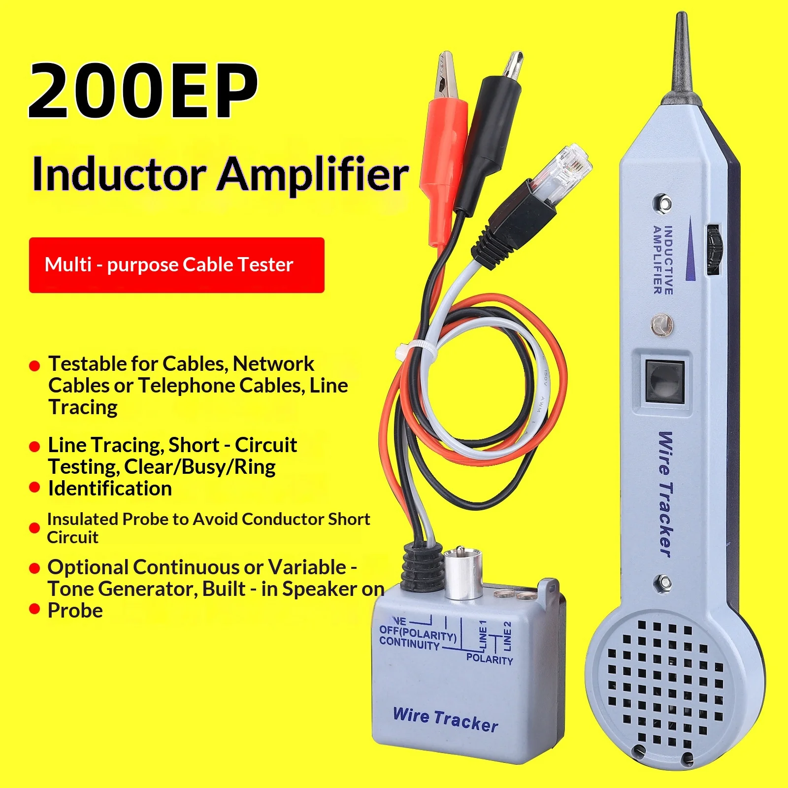 200ep-ネットワーク-ケーブル-テスター-トラッカー、77hp2-調整可能な信号増幅器ワイヤー-ロケーター