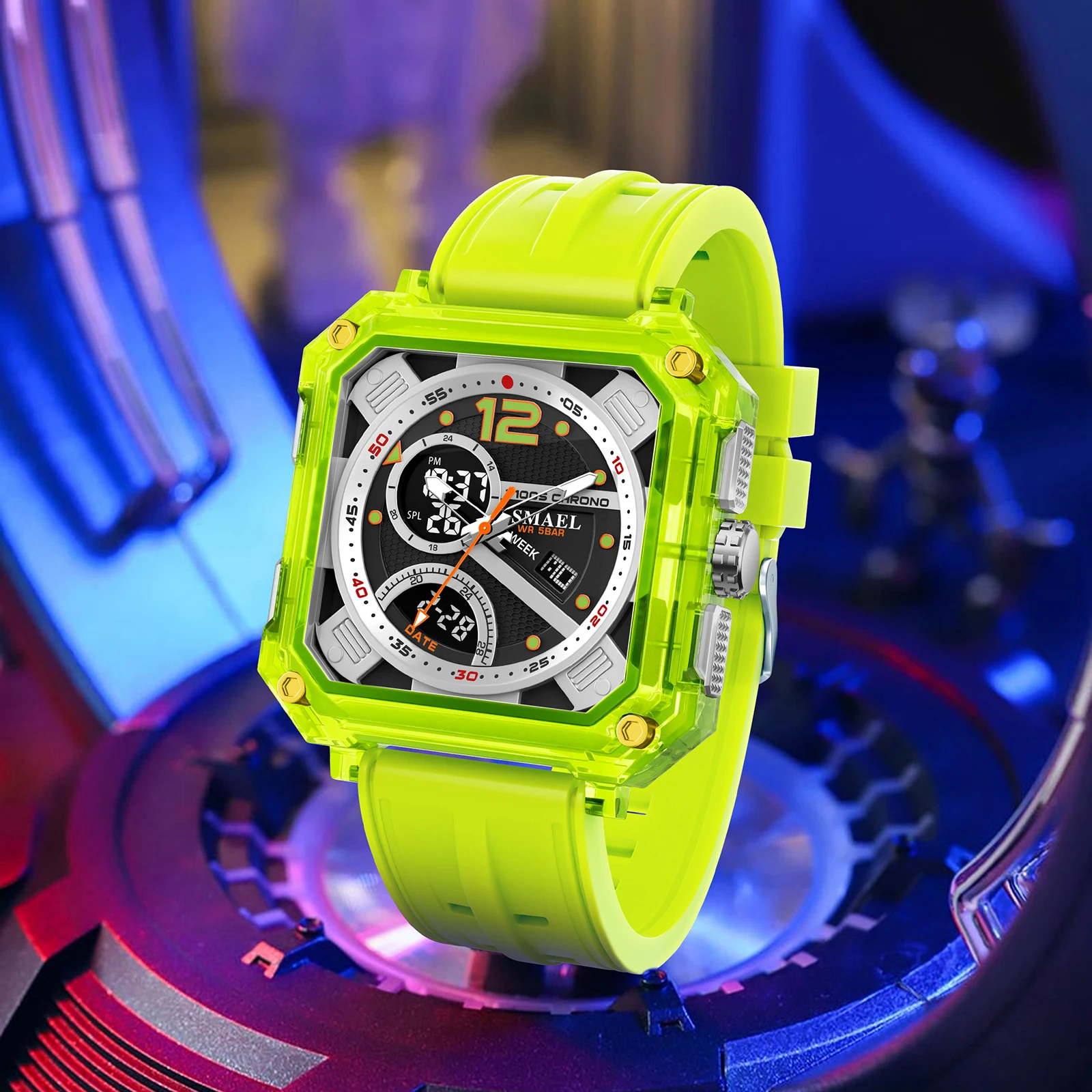 Military Watches Men Watch 2025 New 50M Waterproof Wristwatch Stopwatch Alarm LED Light Digital Watches 8121 Men's Sports Watch