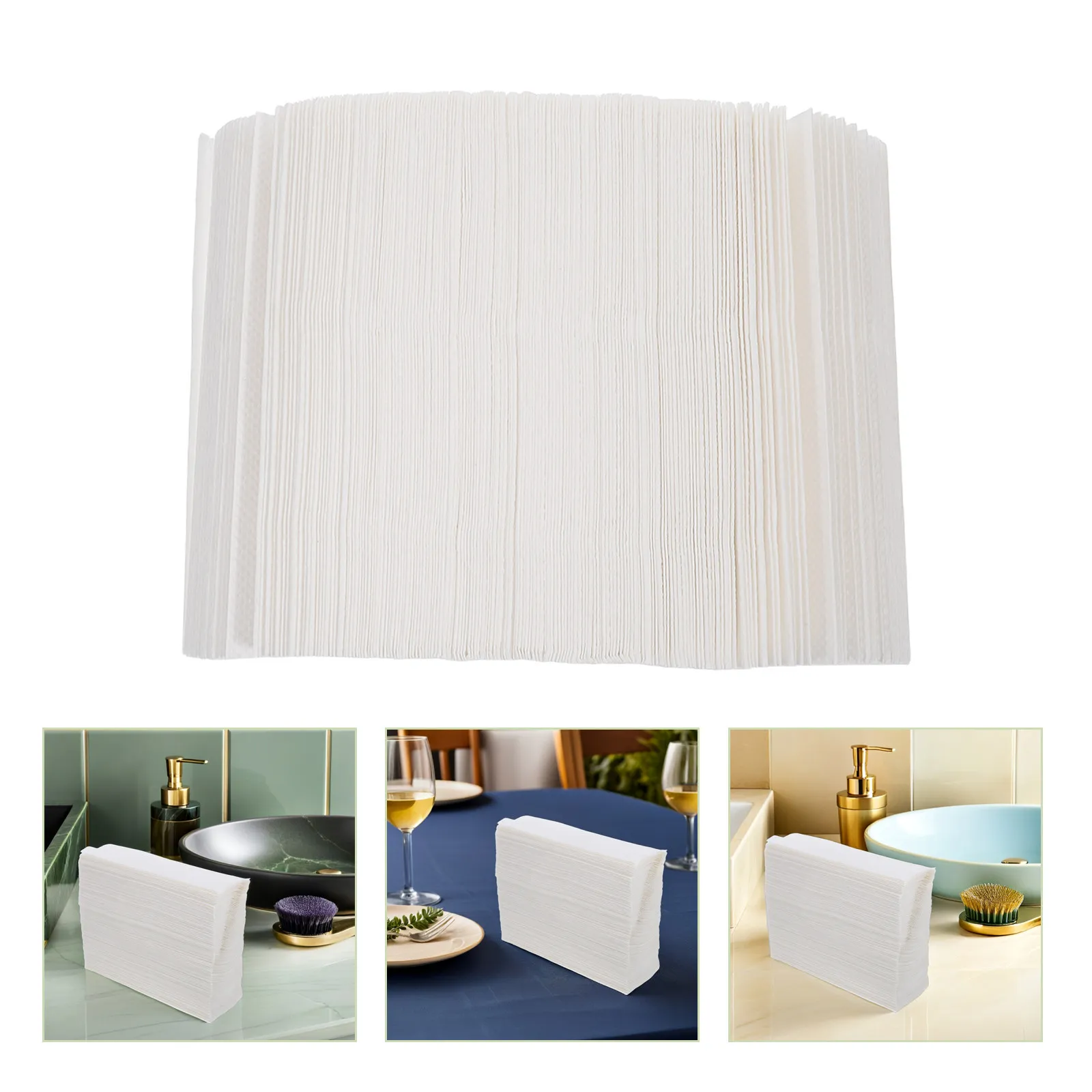 200枚入り、厚手で丈夫、柔らかく快適な使い心地のホテル用、トイレ用、キッチン用ナプキン。吸水性に優れ、バスルームにも最適。
