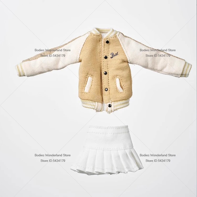 В наличии Hasuki CS014 1/12 Женский солдат Повседневная спортивная бейсбольная куртка Плиссированная юбка для 6-дюймового мобильного костюма Девушка Фигурка