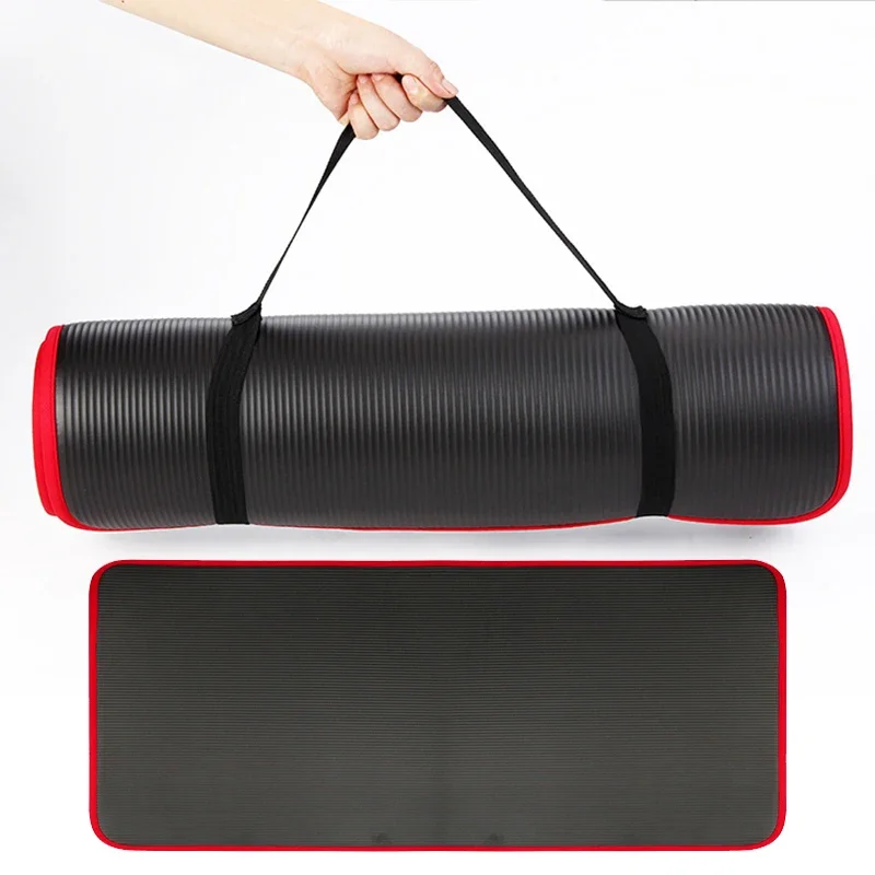 15MM Extra Thick 183cmX61cm Yoga Mat NRB Non Slip Sports Mat Fitness Odorless Pilates Sports Home Yuka Fitness Mat Bandage