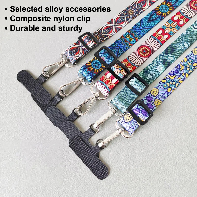Cordão universal ajustável para celular, alça crossbody para pescoço, anti-perda, cabo de suspensão com junta para todas as capas de telefone, 1 peça