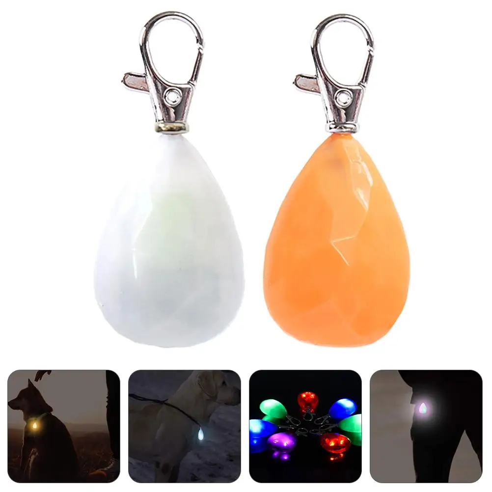 

2Pcs Night Safety Light Rechargeable Dog Pendant Waterproof Pet Collar Clip-on Glow in Dark for Small Dogs Puppy