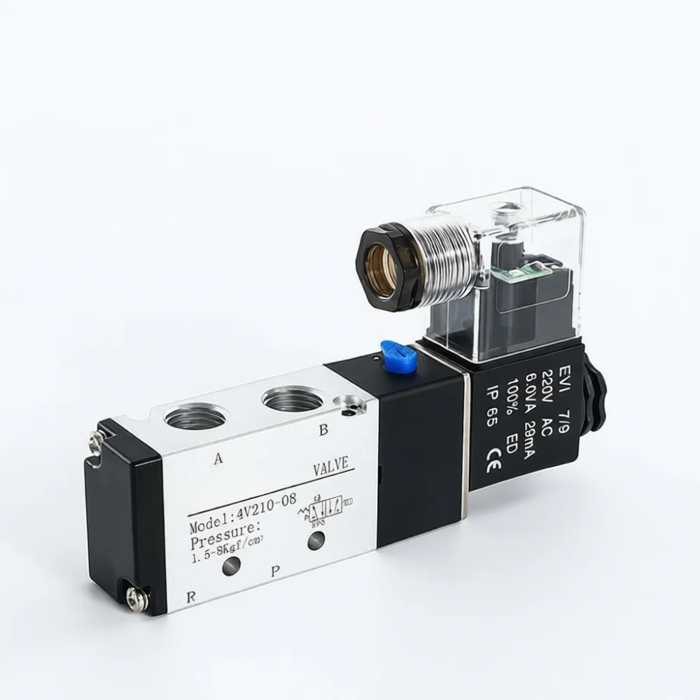Pneumatic Solenoid Valve 4V210 08 2 Position 5 Way Air Directional Valve Reliable Electric Control For Industrial Pipelines