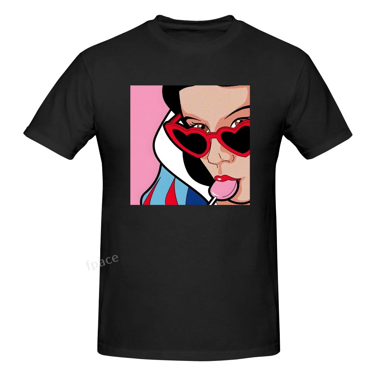 

FUNNY Snow White Lollipop Casual Cotton Summer Men Clothing Tops Men's Basic Short Sleeve T-Shirt