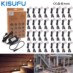 10/16PCS LED Deck Light DC12V Outdoor Wateroof Recessed Underground Bulb Lamp EU/AU/UK/US Plug For Courtyard Garden Step Stairs