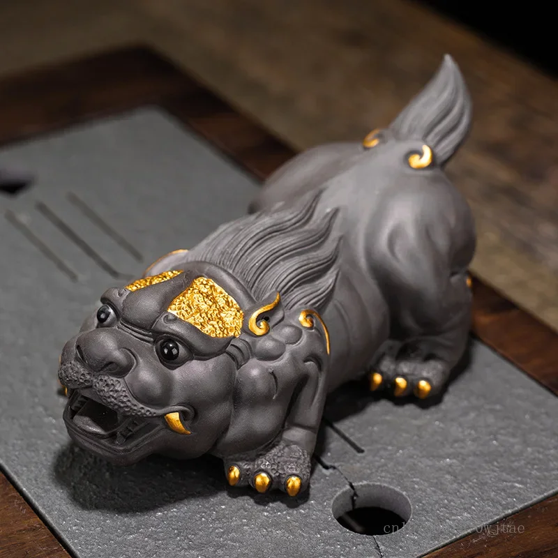 

Mini Purple Sand Tea Pet Small Ornament, Creative Tea Play Set, Cute Animal Accessories, Mythical Wild Animal, Boutique , 1Pc