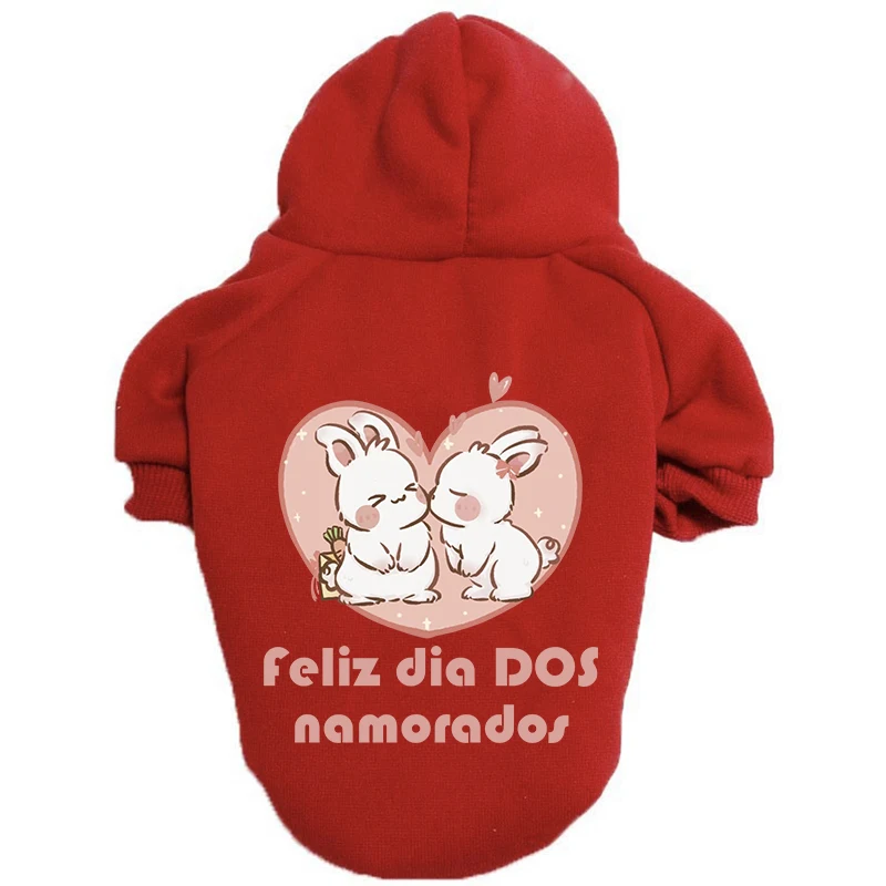 

Small and medium-sized dog hooded clothing pet trend printed hoodies pet supplies