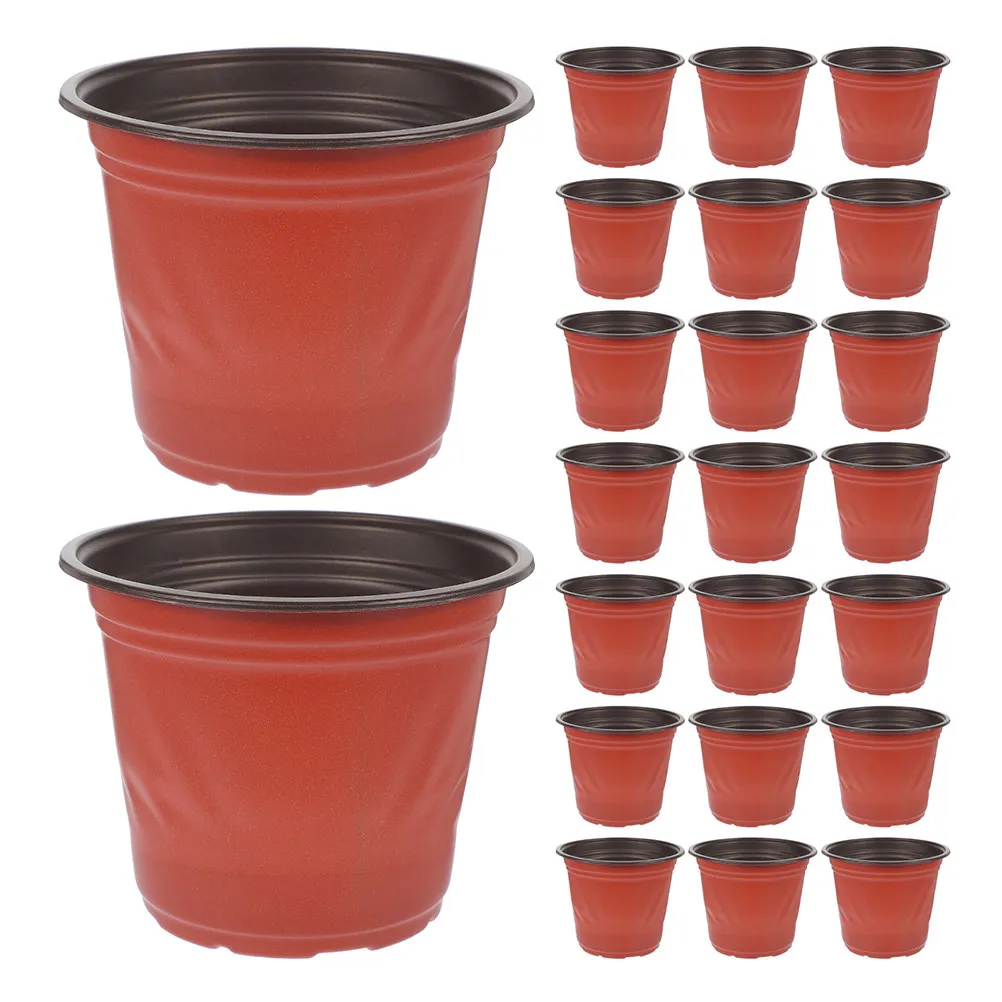 50Pcs PP Plastic Plant Pots Small Seedling Starter Pots with Multiple Drainage Holes for Indoor Outdoor Gardening Succulent