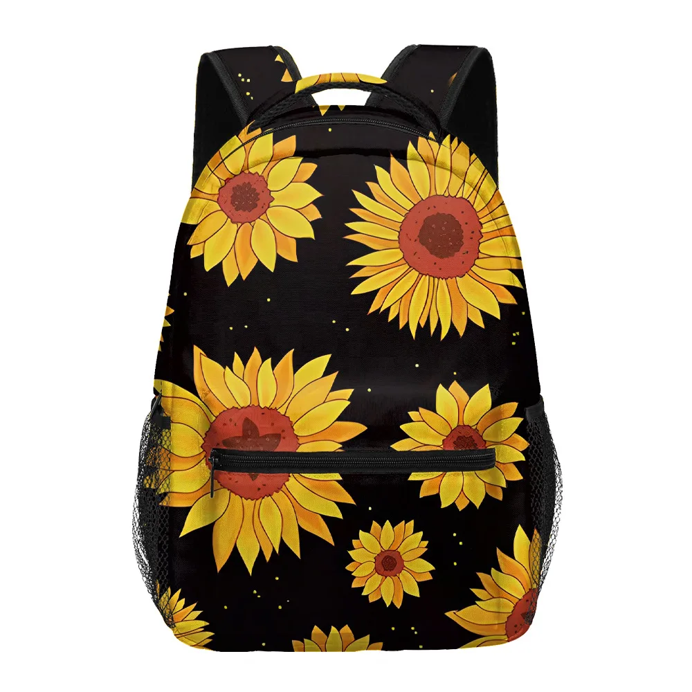 Mochila Popular de dibujos animados con margaritas y girasoles para estudiantes, mochilas para Notebook con estampado 3D de Oxford, mochilas de viaje impermeables para niños y niñas