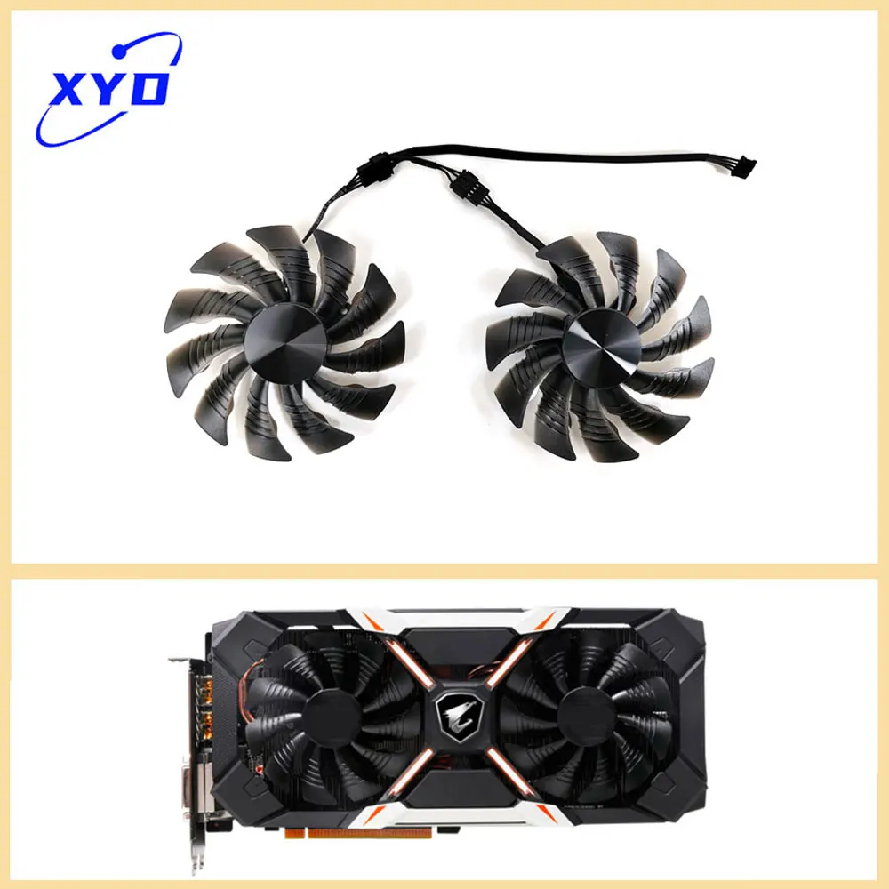 

NEW T129215BU Cooling Fan GeForce GTX 1060 95MM 4PIN GPU FAN For GIGABYTE RX580 XTR GTX1060 Xtreme Cards As Replacement