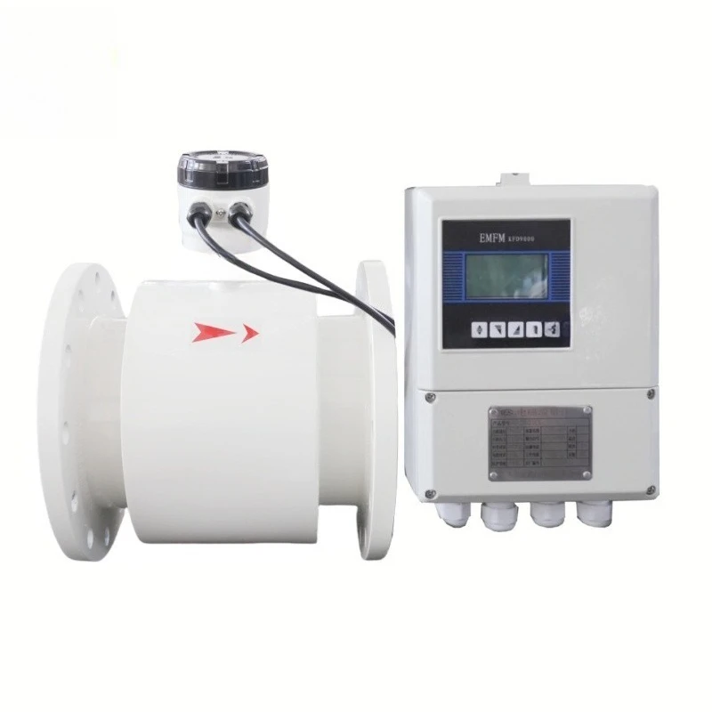 split electromagnetic flowmeter acid-resistant hot water circulating water desalination water magnetic flow CE certificate