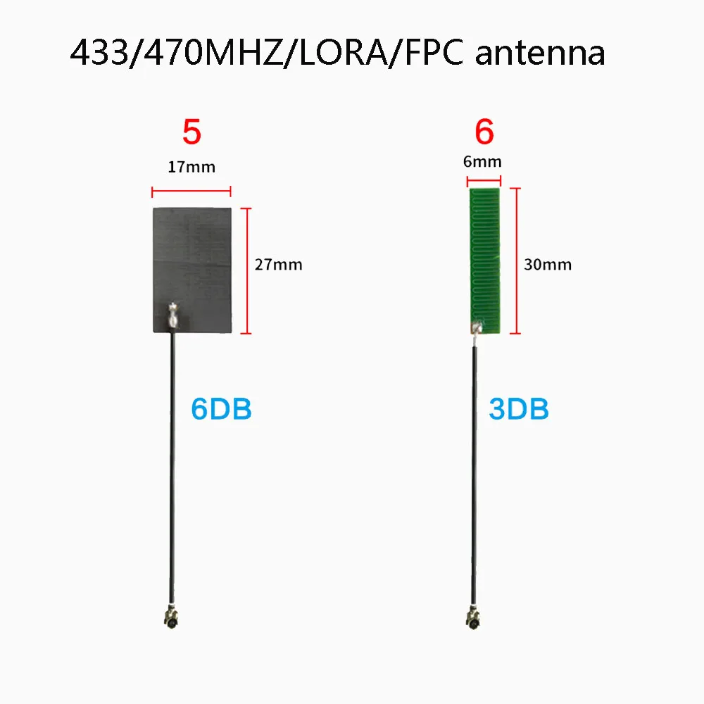 Taidacent 5PCS 433 MHZ 433Mhz Internal Antenna Lora Wireless RF Transceiver Module Built-in Antennas High Gain Diy