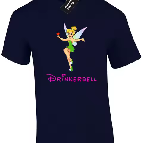 Drinkerbell Funny Wine Drinker Drinking Present Hen T Shirt