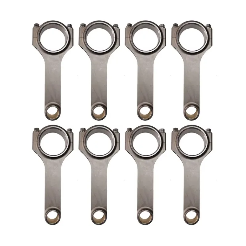 أجزاء محرك السيارات مجموعة قضيب توصيل مزورة مكونة من 8 قطع مع مسامير كتلة صغيرة تشيفي لـ SBC 305 350 400 حالة جديدة