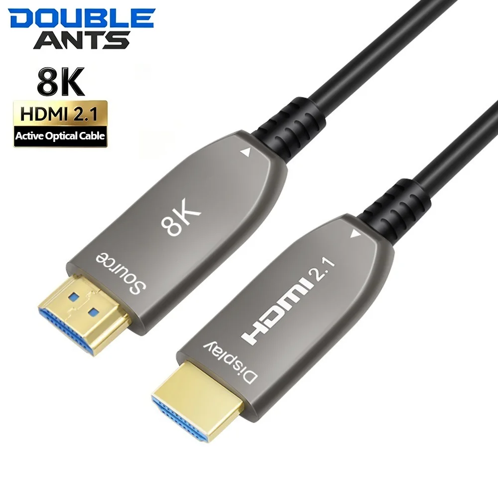 HDMI 2.1 Fiber Optic Cable 8K@60Hz 4K@240Hz Dolby Atmos 48Gbps Ultra High Speed Optical Cable for TV Xbox Monitor PC Projector