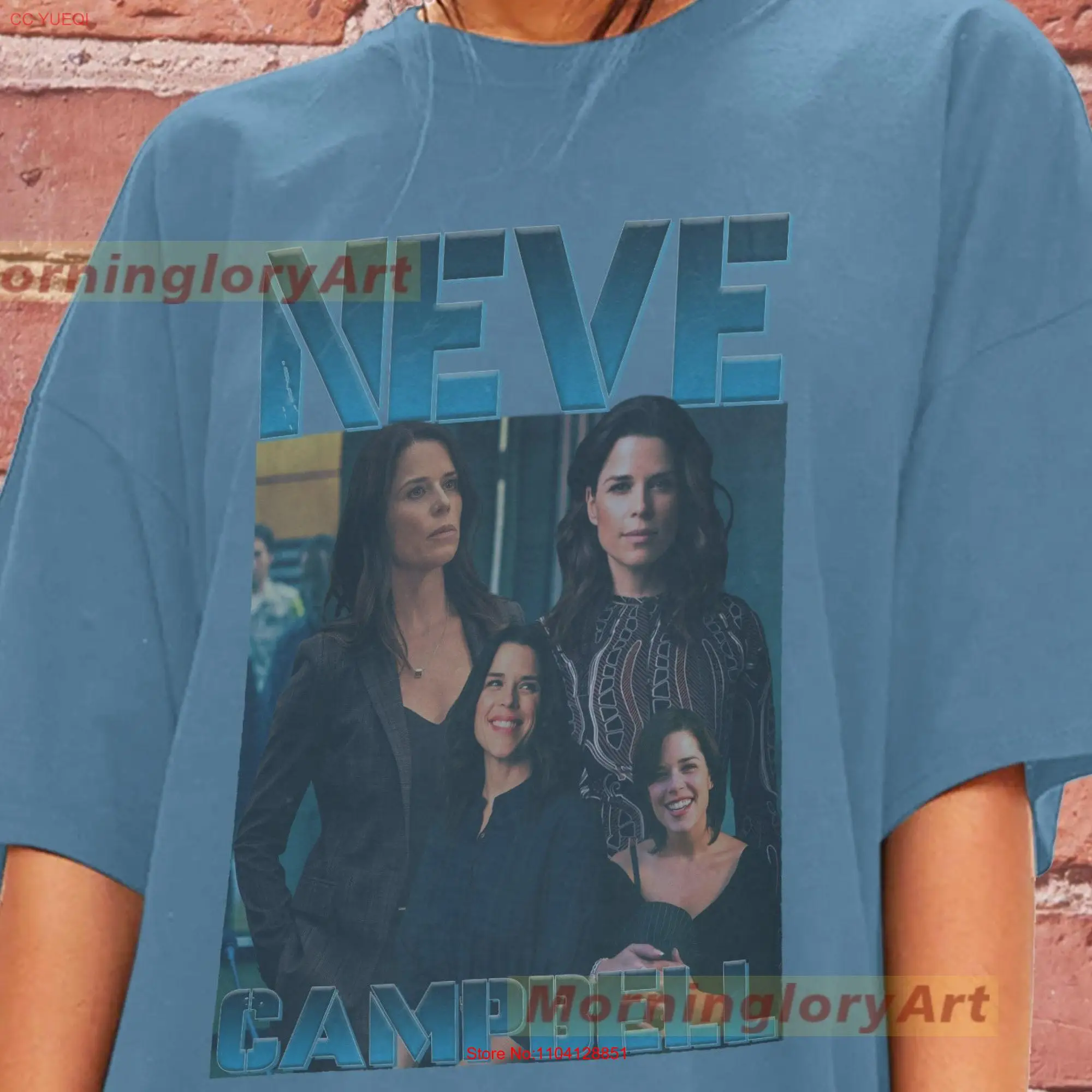 Neve Campbell T Shirt SweaT Sweater Cotton Clothing long or short sleeves