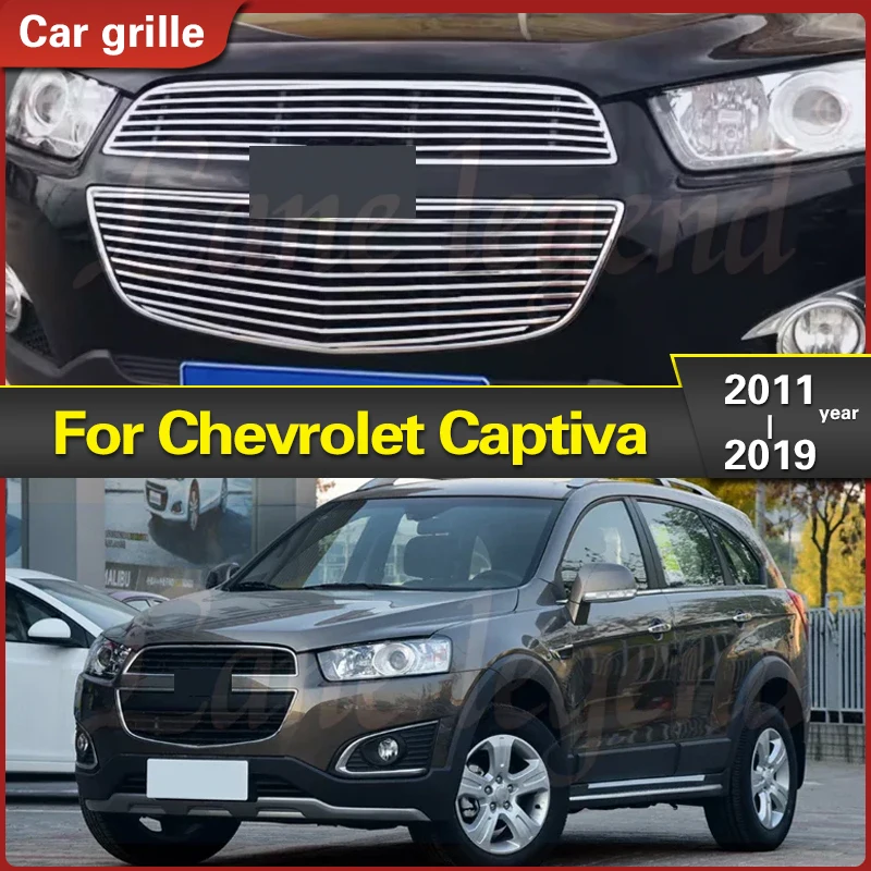 

For Chevrolet CAPTIVA 2011-2019 Racing Grills High Quality Stainless Steel Front Grille Around Trim Racing Grills Trim Grills