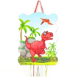 1 sztuk/partia Cartoon czerwony motyw dinozaura dzieci chłopcy sprzyja Pinatas wszystkiego najlepszego z okazji urodzin wydarzenie dekoracje świąteczne DIY Dino Pinata