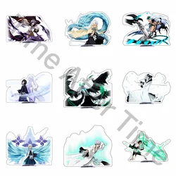 16Pcs Anime BLEACH Acrylic Stand Keychain Model Figure Cosplay Plate Holder Topper Birthday Fans Christmas Desk Decor Plate Gift