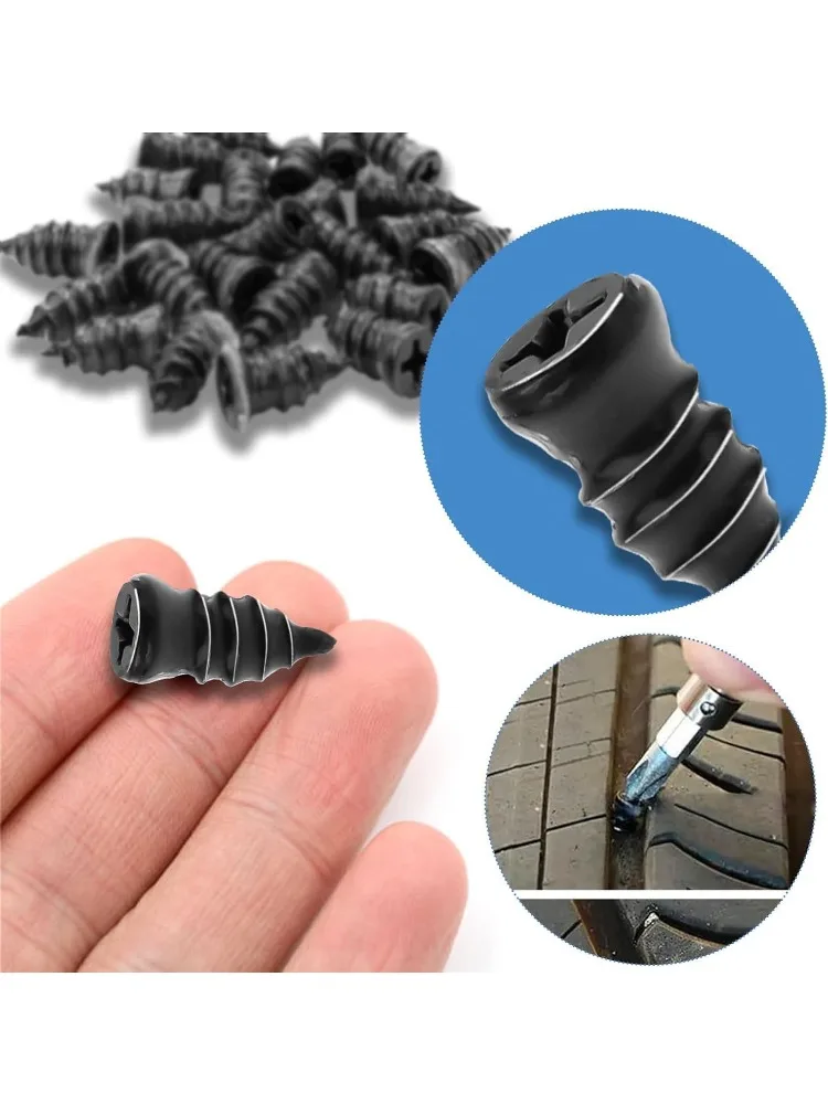 AliExpress 20/70PCS Bicycle Puncture Repair Nails Anti-Puncture Tools For Car Car Puncture Kit Tyre Repair Rubber Nails Kit for Motorcycle