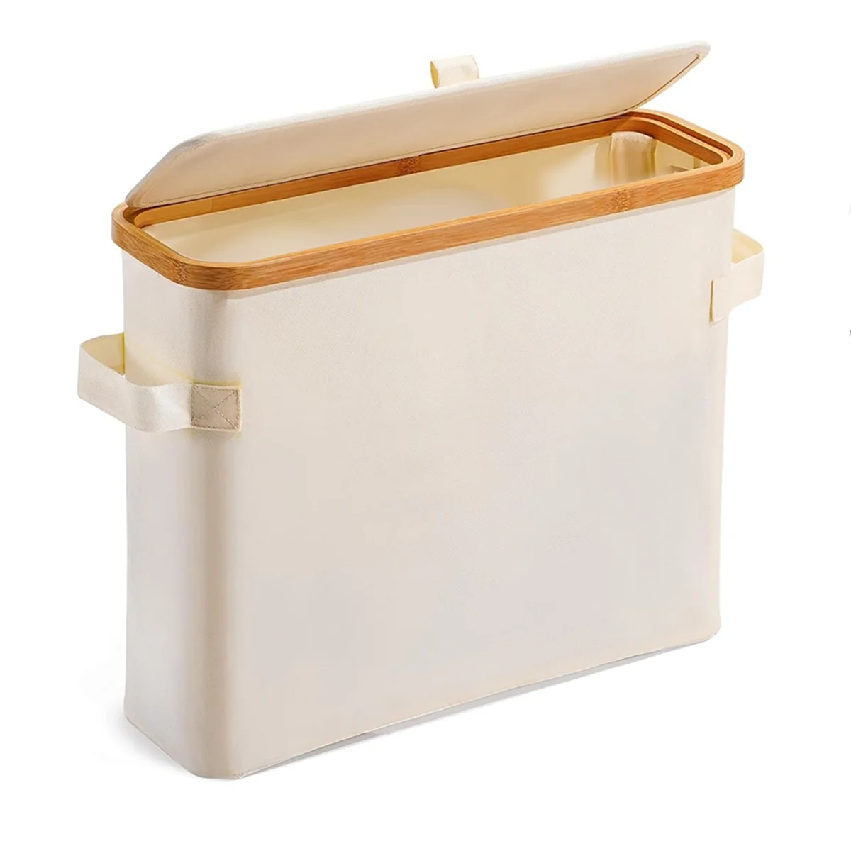Бамбуковая подставка для туалетной бумаги с бамбуковой крышкой для туалетной бумаги, шкафа, ванной комнаты, кремово-белый