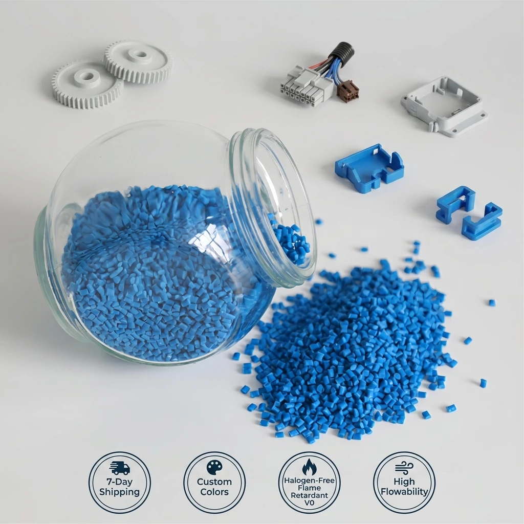 All-in-One Modified PA66 GF30 FR V0 Toughened Flame Retardant Glass Filled Nylon 66 New Energy Auto Parts Pellets
