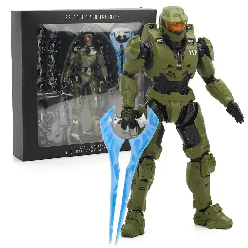 Halo Infinity Master Chief Mjolnir Mk Vi 1/12, figura de acción de 18cm, escala 17,5, 6 pulgadas, Re:edit Gen.3 117 Ko\'s 1000, modelo de muñeca de