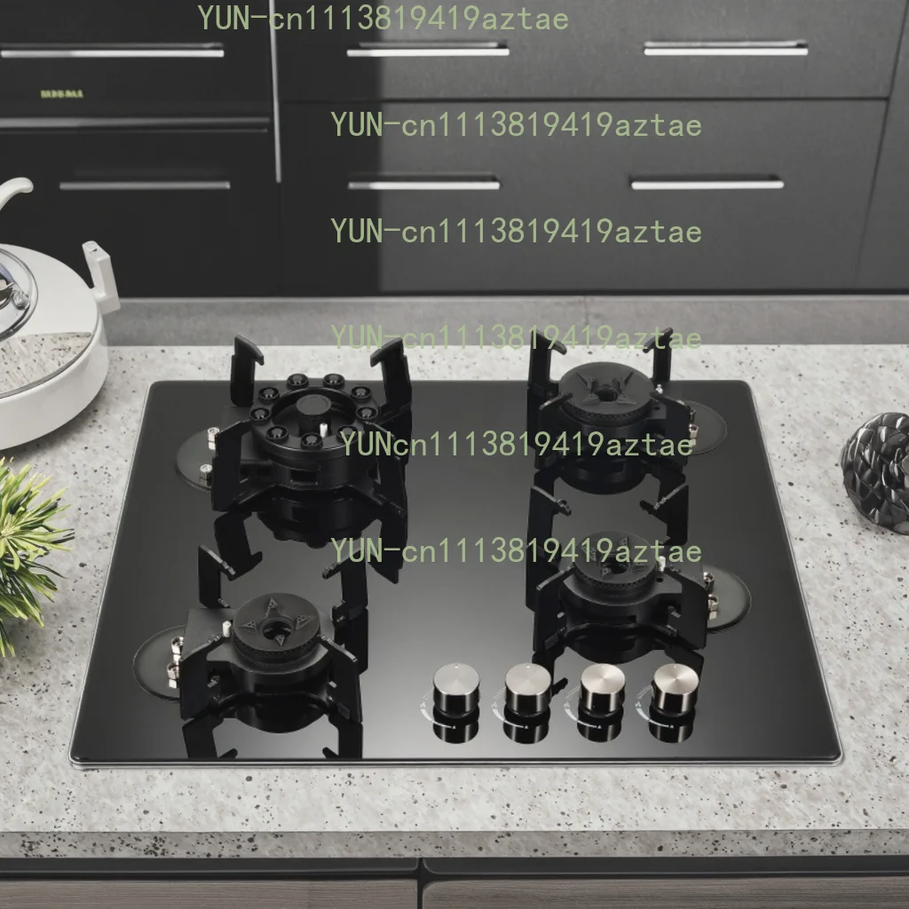 Smart 4-Burner Gas Stove - Modern Built-in/Table Top Cooktop for Kitchen Counters, Portable Design